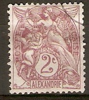 Alexandria 1902 2c Claret. SG20.